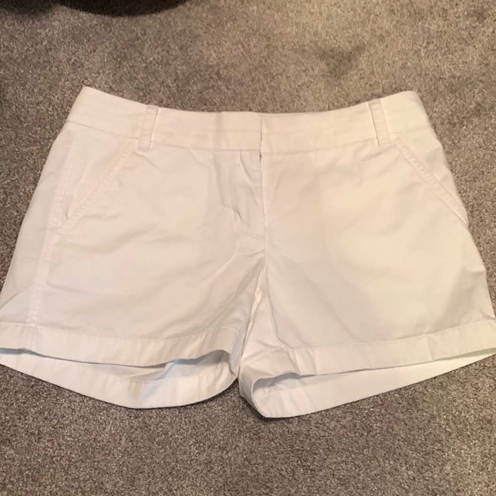 J. Crew chino shorts, size 2, white
